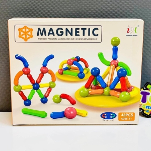 Magnetic Sticks 3D Magnetic Building Rods and Balls for Building For Kids-42 pcs