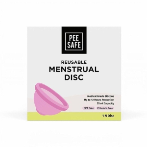 pee-safe-reusable-menstrual-disc-1-reusable-menstrual-disc-1-spandex-storage-pouch-capacity-of-55-ml-made-of-medical-grade-silicone