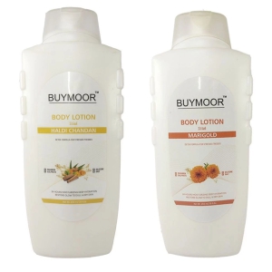 BUYMOOR Haldi Chandan & Marigold Deep Nourishing Skin Brightening Body Lotion Men & Women 1300 ML(Pack Of 2).