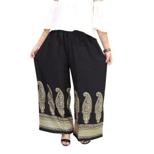 Women's Rayon Printed  Soft Palazzo Pants Trousers