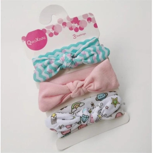 Pret my baby set of 3 printed cloth bands with rough knot - Style 14-Style 14