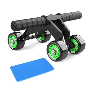 Ab Roller Set with Knee Mat for Gym Workout & Fitness Exercise (Pack of 1) - FREE SIZE