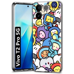 Fashionury Multicolor Printed Back Cover Silicon Compatible For Vivo T2 Pro 5G ( Pack of 1 )