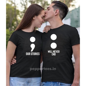 our stories will never end couple t-shirt-XXL / L