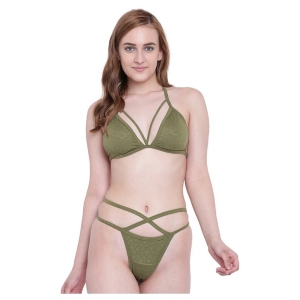 La Intimo Polyester Green Beach Dresses - S