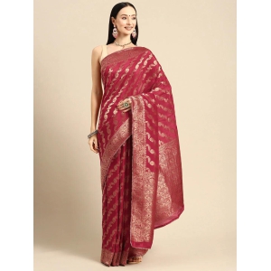 Designer Red Silk Saree