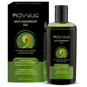 Leeford Navyug Anti-Dandruff Oil with 9 nourishing Oils for Scalp & Hair Health Pack of 2-60ml