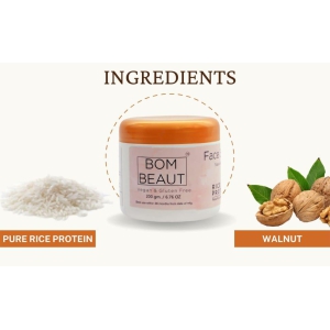 Bombeaut Rice Protein Face Scrub - 200gm