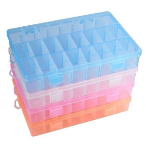 Plastic Storage Organizer Container Random Colour 24 Grid