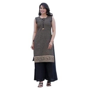 MANMAYEE  Womens Rayon Embroidery Straight Sleeveless Kurti with Palazzo | Kurti Set