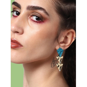 GOLD PLATED PARTY DESIGNER DROP EARRING FOR WOMEN