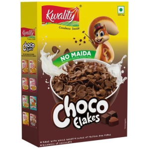 Kwality Choco Flakes  Zero Maida With Richness Of Chocolate Breakfast Cereal 375 g