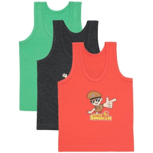 Bodycare - Multi Cotton Printed Boys Vest ( Pack of 3 ) - None