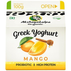 Organic Greek Yoghurt Mango 100 Gm