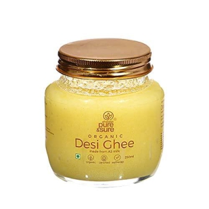 Pure & Sure Organic Ghee | Organic Desi Ghee | A2 Ghee | Pure Organic Cow Ghee | 250 ml