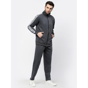 KZALCON - Grey Cotton Blend Regular Fit Mens Tracksuit ( Pack of 1 ) - M