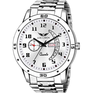 LOIS CARON Analogue White Dial Men''s Watch (LCS-8189)