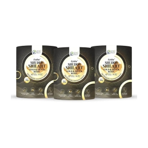 Fytika Shuddh Shilajit Gold and Silver Resin -100% Ayurvedic Himalayan Shilajit 20g (Pack of 3)