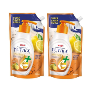 yutika Naturals Complete Protection 100% Natural Extract Lemon Hand Wash 750 mL Pack of 2