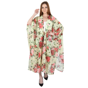 Rosy Dreams  Floral Kimono Wrap-XXL - XXXL