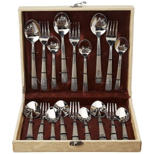 FnS International Pvt Ltd Montavo Bloom 18 Pc Hot Beverage Set with Premium Wooden Cutlery Tray