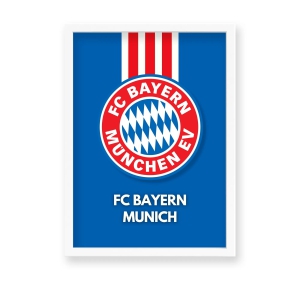 FC Bayern Munich Premium Wall Art-A1 / White Frame