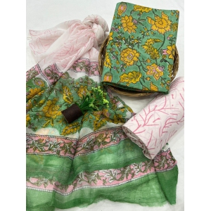 Cotton Suit With Chiffon Dupatta