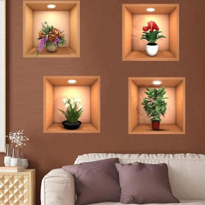 3D Wall Decor Stickers-Pack of 4 @999