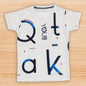 Kids Boys Cotton Blend Half Sleeve Printed T-shirt-11-12Y / WHITE