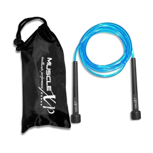 MuscleXP Skipping Rope (Jumping Rope) for Men, Women & Children, Tangle Free Jumping Rope for Kids (Blue / Black) - ONESIZE