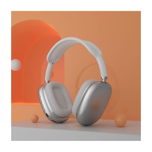 OLIVEOPS P9 Silver Headphones Bluetooth Bluetooth Headphone On Ear 4 Hours Playback Active Noise cancellation IPX4(Splash & Sweat Proof) Silver