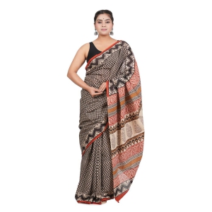 Bagru Handblock Printed Cotton Saree With Blouse - (1TTXSARRJ17106-12)