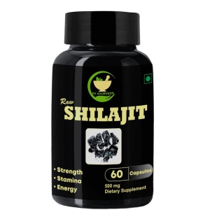 FIJ AYURVEDA Raw Shilajit Capsule for Men & Women - 500mg 60 Capsules