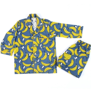 Banana Print Long Sleeve Kids NightSuit-0-6 months