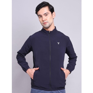 Technosport Navy Polyester Mens Running Jacket ( Pack of 1 ) - L