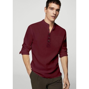 Men's Cotton Blend Solid Full Sleeves Shirt-XXL