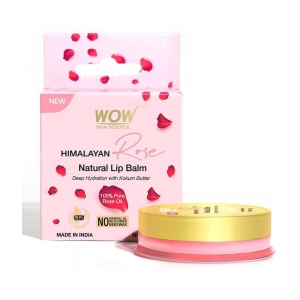 WOW Skin Science Himalayan Rose Lip Balm for Moisturize Chapped & Cracked Lips with 100% Natural Himalayan Pure Rose Oil - 10g