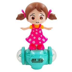 Humaira Fashion Girl Musical Dancing Doll - Enchanting 360 Rotating Toy with Lights and Bump n Go Action for Kids Girls