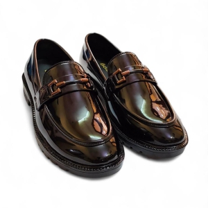 Styled Feet Brown patent finish loafer-10