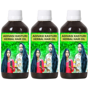 Donnara Organics Adivasi Kasturi Herbal Hair Oil For Faster Hair Growth Combo pack of 3 bottles of 125 ml(375 ML)-Free Size