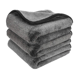 HOMETALES - Multicolor 800 GSM Drying Towel For Automobile ( Pack of 3 )