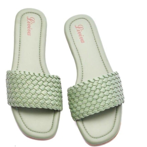 Liviva Women Green Flat Sandal