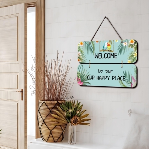 welcome-to-our-happy-place-wooden-wall-art-wood-print