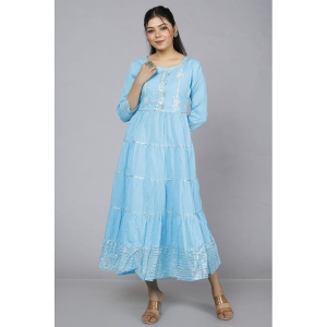 jc4u-light-blue-cotton-blend-womens-fit-flare-dress-pack-of-1-none