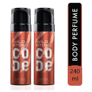 Wild Stone COPPER ( PACK OF 2) Perfume Body Spray - For Men (240 ml, Pack of 2)