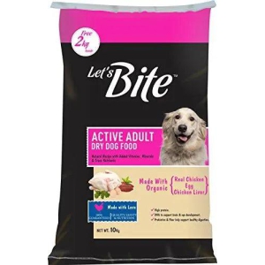 Let's Bite Active Adult Dog Food 10kg (2kg Extra Free Inside)