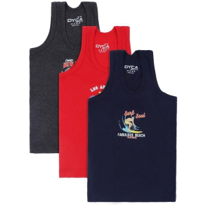 DYCA - Multi Cotton Printed Boys Vest ( Pack of 3 ) - None