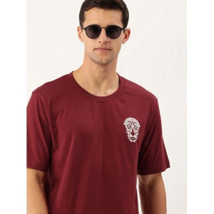 Dillinger - Maroon Cotton Oversized Fit Mens T-Shirt ( Pack of 1 ) - None