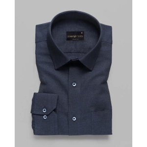 Dark Blue Super Soft Premium Cotton Formal Shirt-39 / S