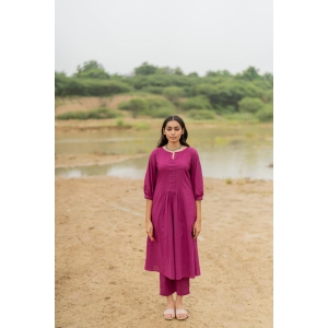 Purple Dusk Kurta Set-S